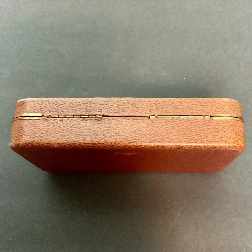 Vintage Mid Century Modern Farrington Texol Jewelry Box Brown - Picture 5 of 10